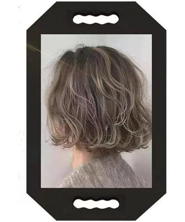 Rimosy Lightweight Handheld Mirror - Double Handle Mirror for Barbers, Salons, and Beauticians - Black Foam Handle, Easy to Carry & Hold - Ideal for Haircuts & Make-up - Buy Online on SooperMarket.com