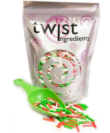 Twist Ingredients - Christmas Macaroni Rods - 800g. Red green & white macaroni. The perfect decoration for all your festive cakes & bakes. (Christmas macaroni) Xmas macaroni - Buy Online on SooperMarket.com