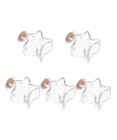 Zerodeko Gifts 5pcs Cork Glass Bottle Storage Jar Ordinary Glass Wedding Wedding Favours