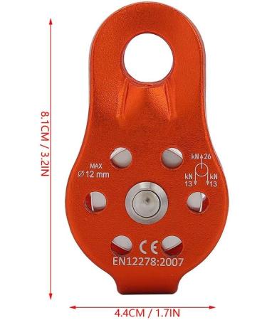 Jadeshay Rieme Disc Wheel - High-Performance 26KN Climbing Roller for 12mm Rope Aluminum Alloy Orange - Buy Online on SooperMarket.com