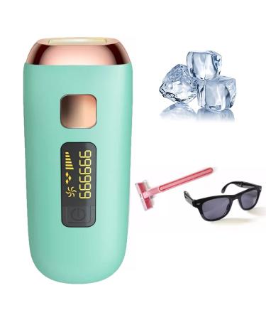 Laser Hair Removal for Women Permanent Painless at-Home IPL Hair Removal Device Upgraded to 999 999 Flashes 5 Level Energy Adjustable & 2 Modes for Beautify Skin Face Body Bikini (Light Green)