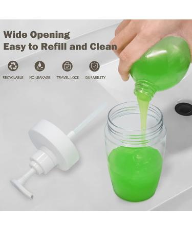 16oz Empty Pump Bottles 2 Pack - Refillable Plastic Soap Dispenser for Shampoo, Lotion, Body Wash - Includes Labels - Cleaning Solutions - Buy Online on SooperMarket.com
