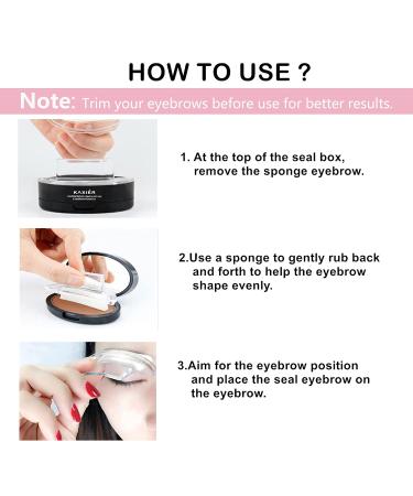 Waterproof Eyebrow Stamp Powder Seal Kit - Dark Brown, Light Brown, Gray - Buy Online on SooperMarket.com