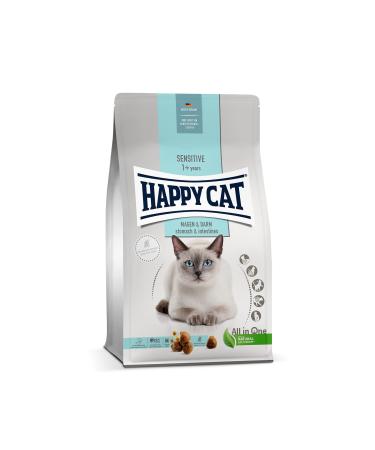 Happy Cat 70595 - Sensitive stomach & intestine - Cat dry food with duck for sensitive cats and cats - 300 g Contents stomach & intestine 300 g (1 Pack)
