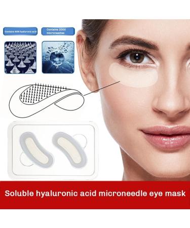 TsoLay Reusable Hyaluronic Acid Microneedle Eye Patches Mask Anti Wrinkle Aging Dark Circles Moisturizing Under Eye Gel Pads Easy to Use - Buy Online on SooperMarket.com