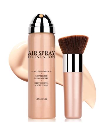 Airbrush Makeup Foundation for Mature Skin Silky Spray Foundation Makeup Long Lasting Full Coverage Foundation for Concealer Brighten-01 Natural 01# Natural