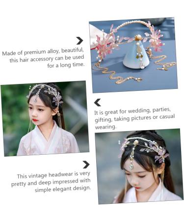 FOYTOKI 1pc Ancient Style Hair Crown Headdress Long Tassel Hair Accessory Vintage Hanfu Hair Accessory Chinese Traditional Hair Accessory Long Tassel Headdress Chinese Style Headband - Buy Online on SooperMarket.com