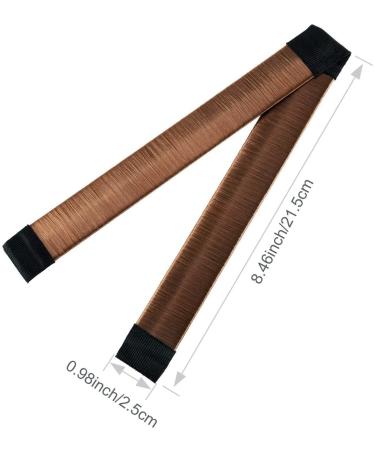 3-Piece Hair Bun Maker Set - Easy Snap Roll Nets for Women & Kids - French Twist Styling Tool - Brown - Buy Online on SooperMarket.com