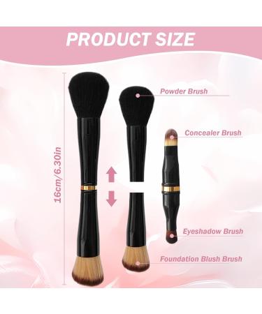 Mini 4 in 1 Makeup Brush Stackable Dual Ended Makeup Brush Mini Travel Makeup Brushes Set with Powder/Blush Brush Brush Blending Brush - Buy Online on SooperMarket.com