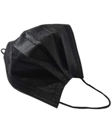 500-Pack Liberty Masks | Made in USA | Black 3-Ply Disposable Face Masks | Adjustable Nose Wire | Breathable & Lightweight | Soft Elastic Ear Loops - Buy Online on SooperMarket.com