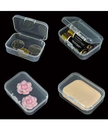 Wotermly 20pcs Mini Storage Containers - Clear Plastic Boxes with Hinged Lid for Beads & Tiny Items - Size B 20 Pieces - Buy Online on SooperMarket.com