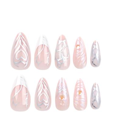 kesurpae Press On Nails Set Equipped With Wearable Tool Kit ABS Manicure Set False Nails Nail Durable And Long-lasting JP2786