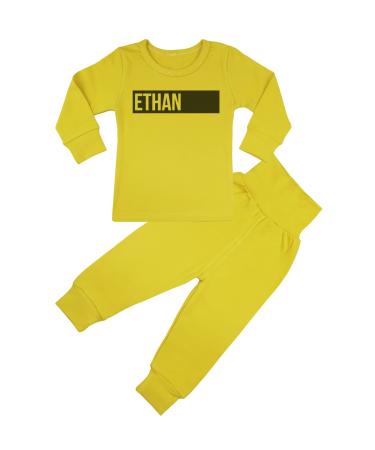 The Gift Project Ohio Personalised Name Box Lounge Suit 0-6 Months Mustard