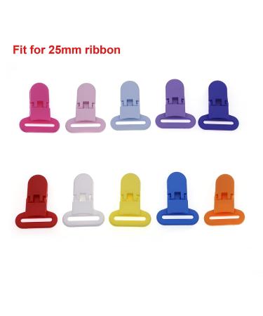 Sutoyuen 20pcs Plastic Pacifier Clips Holders - Ideal for Teething Toys, Baby Blankets, and Bib Leash - Fits 25mm Ribbon - Buy Online on SooperMarket.com