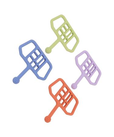 4pcs Football Grid Silicone Baby Teether Chew Toys - Easy Grip Infant Gift for Kids - Buy Online on SooperMarket.com