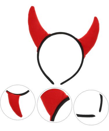 ABOOFAN Horn Headband Halloween Headbands for Women Halloween Horns Headband Cow Horn Headdress Devil Costume for Women Ladies Devil Costume Devil Cosplay Costume Plastic Props Photo Child - Buy Online on SooperMarket.com