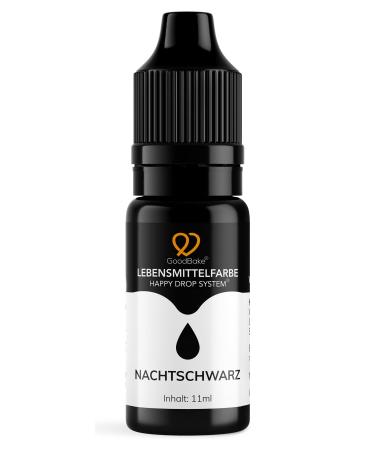 Goodbake food coloring black (11 ml) - intensive food coloring - highly concentrated color - for coloring cakes fondant butter cream drinks mucus and much more.100% vegan