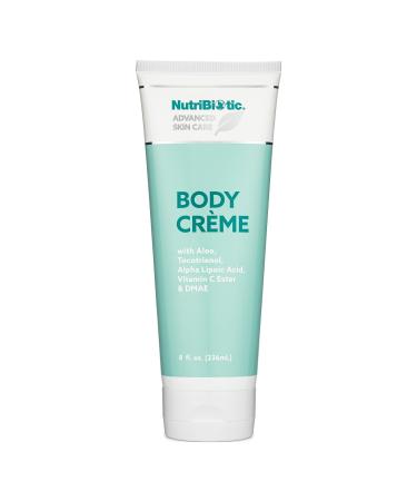 NutriBiotic Body Cr me 8 Fl Oz | with GSE Aloe Tocotrienols DMAE Vitamin C Ester & Alpha Lipoic Acid | Nourishing for Soft & Silky Skin | Vegetarian & Paraben-Free