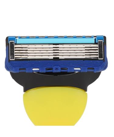 Manual Rotating Blade Razor for Men - Corded Hair Removal Tool with Removable Head | Beard Care Set (Yellow) - Buy Online on SooperMarket.com