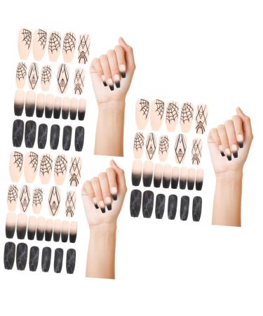minkissy 3 Sets Halloween Fake Nails 4th of July Nails Press on Nail Decoration Nail Art Decoration Fake Nails French DIY Manicure Supply Artificial Nail Manicure False Nail Ghost Decor Abs
