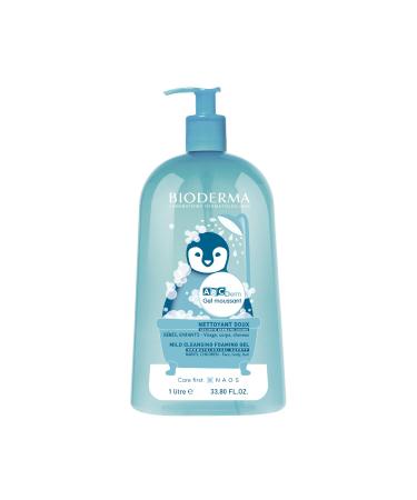 Bioderma ABCDerm Foaming Gel- for the Delicate Skin of Babies and Children  Blue  33.8 Fl Oz