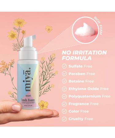 Eyelash Extension Cleanser & Rose Gold Mascara Wand | Miya Lash Shampoo 50ml - Buy Online on SooperMarket.com