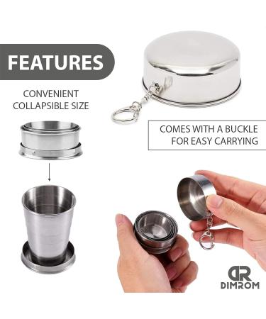 Camping Collapsible Metal Shot Glass Keychain - Portable Telescoping Mug (75ml) - Buy Online on SooperMarket.com