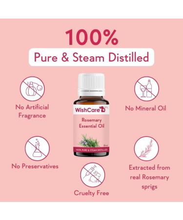 WishCare Rosemary Essential Oil 15 ML - 100% Pure Undiluted & Natural - Buy Online on SooperMarket.com