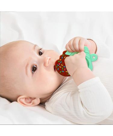 FATEORT Baby Teething Toy | Silicone Popsicle Shape Teether | BPA Free - Mint Green | Christmas Gift for Babies 6-12 Months - Buy Online on SooperMarket.com