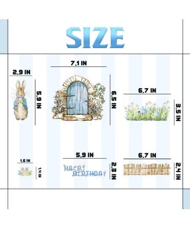 Party Supplies for Peter Rabbit Cake Topper Cupcake Toppers Theme Birthday Supplies Favors 31 counts Flowers Doors - Buy Online on SooperMarket.com