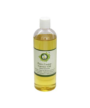 R V essential pure Castor carrier oil 100ml (3.38 ounces) - Ricinus communis (100% pure & natural cold -pressed) Pure Castor Carrier Oil 100 ml (1 Pack)