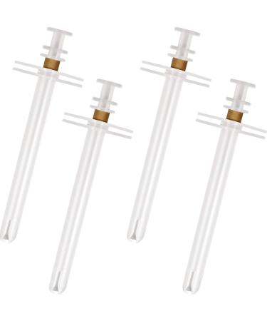 4 Pieces Pet Syringe Pet Pill/Tablet Syringe with Safety Tip Small Animal Pill Shooter Pet Pill Feeding Dispenser for Cats Dogs Birds (White)