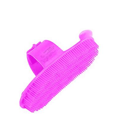 Plastic Curry Comb with Adjustable Strap Horse Pony Care Grooming (Pink)