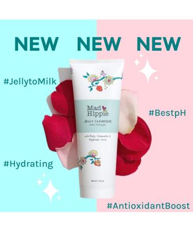 Mad Hippie Jelly Cleanser 4oz - Vegan Hydrating Face Wash with Hyaluronic Acid for Normal/Dry Skin - Removes Makeup & Sunscreen - Natural Plant Based Ingredients - Buy Online on SooperMarket.com