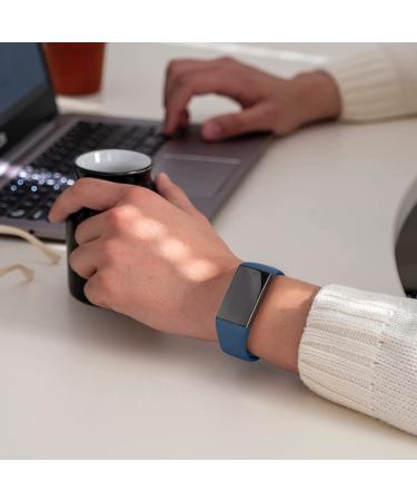 3 Pack Silicone Bands for Fitbit Charge 4 Bands for Women Men  Soft Breathable Sport Replacement Wristbands for Fitbit Charge 4/Charge 3/Charge 3 SE (Black/Navy Blue/Grey  Small) Black/Navy Blue/Grey Small - Buy Online on SooperMarket.com