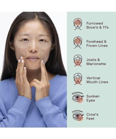 Dermaclara Silicone Face Patches for Wrinkles & Fine Lines | Anti-Wrinkle Treatment - Pregnancy Safe Skincare | Reusable Under Eye, Forehead & Face Wrinkle Patches - Buy Online on SooperMarket.com