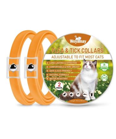 Cat Repellent Treatment Adjustable Cat Repellent Collars Natural Protection Repellent Collar for Cats Water Resistant Repellent Collar for Cats Small-Medium-Large Orange 2pack