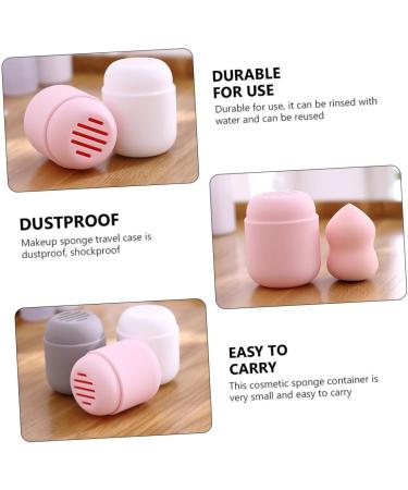 HAPINARY Powder Puff Storage Box Pink Make up Silica Gel - Buy Online on SooperMarket.com