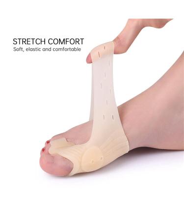 Silicone Bunion Corrector & Protector Sleeves - Hallux Valgus Splint with Brace for Foot Bone Adjustment - One Size - Buy Online on SooperMarket.com