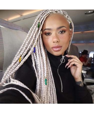 Crystal Hair Jewels for Braids: Gold Natural Stone Loc Jewelry for Black Women (Pack of 5) - Buy Online on SooperMarket.com