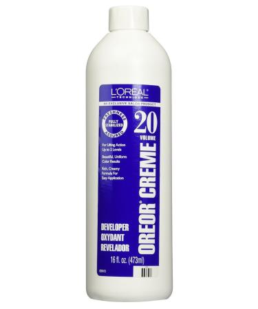 Loreal Oreor Creme 20 Volume Developer 16 Ounce (473ml) (2 Pack)
