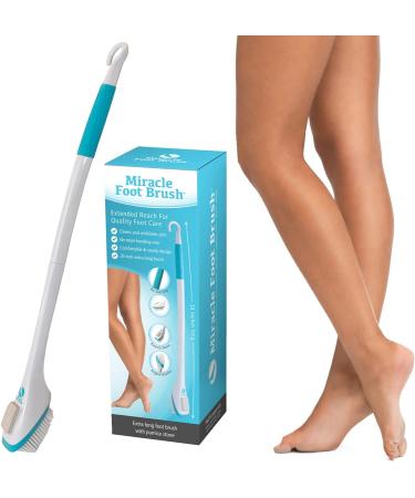 TOE094 Miracle Foot Brush with Pumice Stone - White - 30 Inch - Pack of 1 - Buy Online on SooperMarket.com