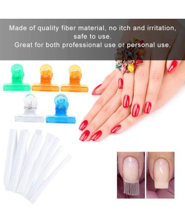 Rotekt 10pcs Nail Extension Fiberglass Tips & 5pcs Nail Art Clamps | International Shipping Available - Buy Online on SooperMarket.com