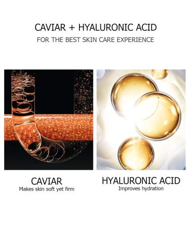 VENZEN Caviar Anti-Ageing Hyaluronic Acid Serum - Hydrating Beauty Liquid for Wrinkles & Firming - 100ml | Yellow Snails Formula - Buy Online on SooperMarket.com