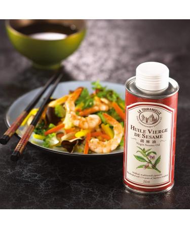 La Tourangelle Pure Sesame Oil - Intense Roasted Flavor for Fish & Wok - 250ml (Pack of 3) | International Shipping Available - Buy Online on SooperMarket.com