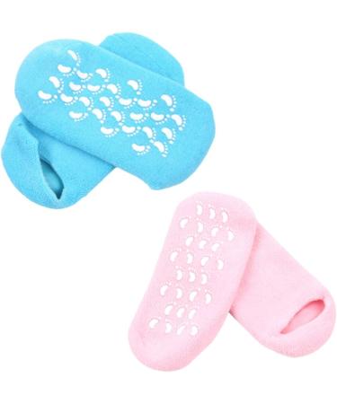 minkissy 2 Pairs Moisturizing Heel Socks Spa Gel Socks Features Socks for Women Women s Socks Gel Socks for Moisturizing Womens Socks Silicone Socks Moisture Socks Lotion Essential Oil Miss - Buy Online on SooperMarket.com