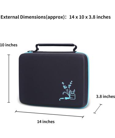 HESPLUS Essential Oil Storage Case - 70 Slot Cyan Holder for 5ml, 10ml, 15ml, 20ml Bottles & Roller Bottles - Portable Aromatherapy Organizer Bag for Travel - Buy Online on SooperMarket.com