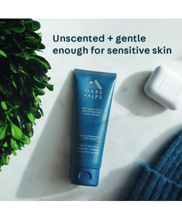 Oars + Alps Natural Face Moisturizer and Eye Cream 2.50 Fl Oz - Anti-Aging Hydration with Shea Butter & Jojoba Oil - Vegan, Gluten-Free - Buy Online on SooperMarket.com