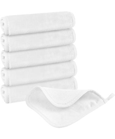 URAQT 6 Pack Face Cloths Make Up Remover 7.87 * 7.87in Soft Microfibre Face Wipes for Reusable Makeup Remover Cloth Washable Ultra Soft Facial Cleansing Wipe Cloths (White) 6 Pcs-white - Buy Online on SooperMarket.com