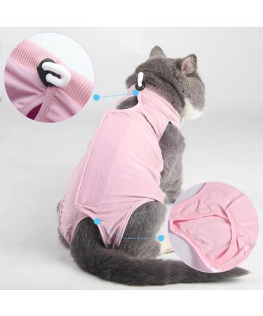 EASY JOY Cat Surgery Recovery Suit for Abdominal Wounds or Skin Diseases Cat Medical Surgical Clothes Onesies After Surgery E-Collar Alternative Kitten Post-Operative Recovery Vest Shirt (M Pink) M Pink1 - Buy Online on SooperMarket.com